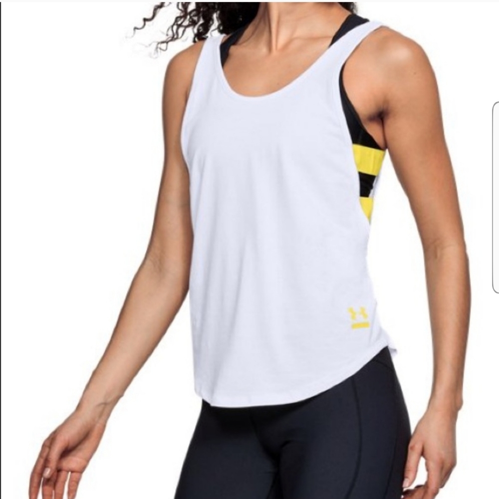 Under Armour Side Strap Tank Top White